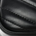 Calfskin Matelasse Monochrome Small GG Marmont Chain Shoulder Bag Black