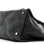 Drummed Calfskin Mini Luggage Black