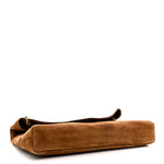 Suede Large Cassandre Pouch On Chain Caramel Cognac