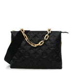 Lambskin Embossed Monogram Coussin PM Black