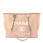 Mixed Fibers Small Deauville Tote Beige