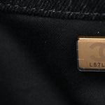 Washed Denim Quilted Small Chanel 25 Handbag Black