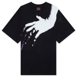 Oversized T-Shirt with Nails Print - Black