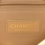 Metallic Lambskin Quilted Mini Bowling Bag Gold