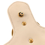 Calfskin Matelasse Small GG Marmont Shoulder Bag White