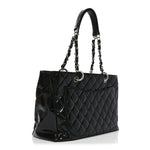 Patent Quilted Grand Shopping Tote GST Black