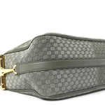 Suede GG Monogram Half Horsebit Medium Shoulder Bag Sage