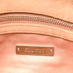 Velvet Matelasse Crystal Chain Shoulder Bag Cammeo