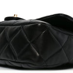 Lambskin Quilted Large CC Funky Town Flap Black