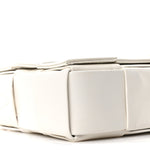 Patent Maxi Intrecciato Cassette Crossbody Bag White