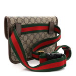 GG Supreme Monogram Neo Vintage Web Belt Bag Brown