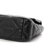 Goatskin Quilted Large Chanel 19 Flap Black