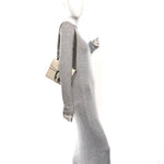 Textured Calfskin Crystal Mini Dionysus Shoulder Bag Mystic White