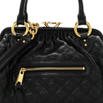 Calfskin Quilted Stam Black