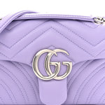 Lambskin Matelasse Small GG Marmont Shoulder Bag Lapis