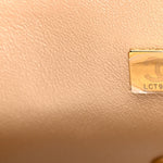 Metallic Goatskin Quilted Mini Rectangular Flap Gold