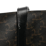 Triomphe Canvas Calfskin Wave Print Museum Bag Black