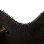 Vitello Century Matte F is Fendi Stamp Patch Bi-Color Grande Mon Tresor Bucket Bag Black Maya Fragola