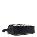 GG Supreme Monogram Textured Dollar Calfskin Small Horsebit 1955 Shoulder Bag Beige Blue