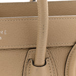 Drummed Calfskin Nano Luggage Dune