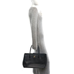 Calfskin Cerf Executive Shopper Tote Black