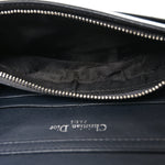 Metallic Patent Micro-Cannage Diorama Wallet on Chain Pouch Silver