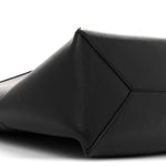 Shiny Calfskin Medium Puzzle Fold Tote Black