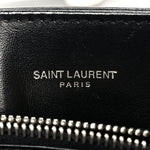 Calfskin Y Quilted Monogram Medium Loulou Chain Satchel Black