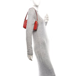 Lambskin Embossed CC Chocolate Bar Shoulder Bag Red