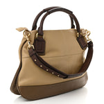 Calfskin Double Handles Hobo Brown