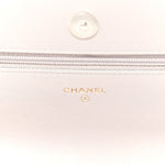 Lambskin Quilted Chanel 19 Wallet On Chain WOC Grey