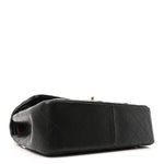 Lambskin Quilted Jumbo Double Flap Black