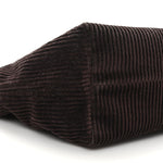 Corduroy Pouch Bag Ebony Baltic Blue