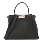 Cuoio Romano Selleria Bi-Color Medium Peekaboo Iconic Satchel Asfalto Latte