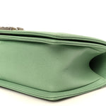 Caviar Quilted Medium Boy Flap Green