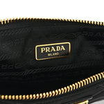 Re-Nylon Tessuto Impuntu Quilted Re-Edition 1995 Chaine Pouch Black