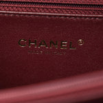 Iridescent Caviar Quilted Medium CC Filigree Vanity Case Burgundy