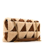 Suede Shearling Patchwork Monogram Medium Jamie Brown Beige