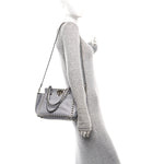 Vitello Small Rockstud Tote Grey