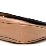 Pebbled Calfskin Medium Soho Flap Crossbody Camelia
