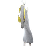 Yarn Raffia Effect Crochet Triangle Shoulder Bag Giallo