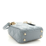 Lambskin Cannage Micro Lady Dior Cloud Blue