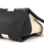 Grained Calfskin Small The Tote Bag Ivory Black