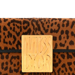 Calfskin Pony Hair Leopard Print Miss Dior Flap Black
