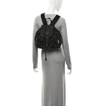 Nylon Monogram Medium Light Single Buckle Backpack Black