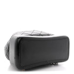 Aged Calfskin Quilted Small Gabrielle Backpack Black