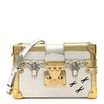 Metallic Epi Petite Malle Silver