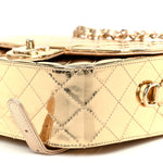 Mirror Calfskin Metallic Calfskin Quilted Hollywood Boulevard Backpack With Coin Purse Gold
