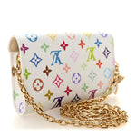 LV X TM Monogram Multicolor Pouch Metis Belt White