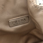 Satin Crystal Net Chain Bag Silver
